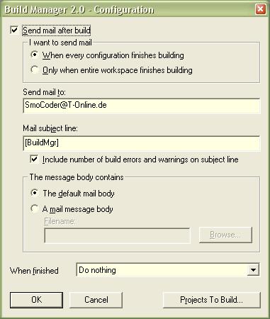 Configuration Dialog